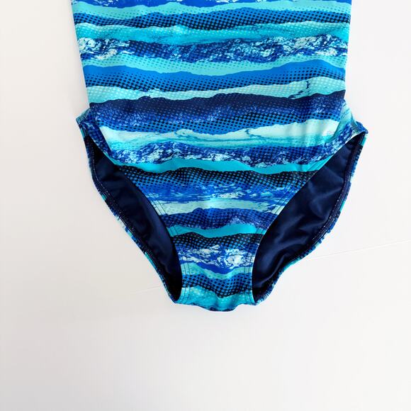 [Sporti] Wide Strap Blue Deepwater Racerback Competition Swimsuit NWT Size 40 - Picture 8 of 13
